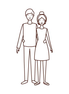 Genç çift avatar karakter