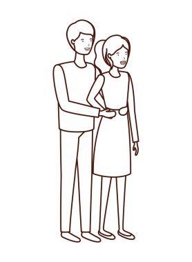 Genç çift avatar karakter