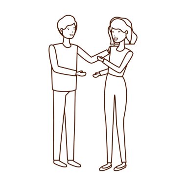 Genç çift avatar karakter