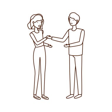 Genç çift avatar karakter