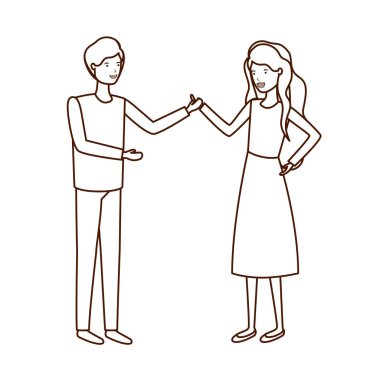 Genç çift avatar karakter