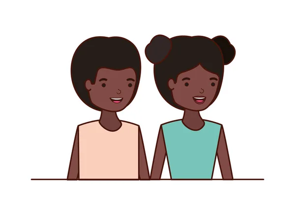 Junge paar avatar figur — Stockvektor
