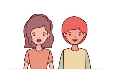 Genç çift avatar karakter