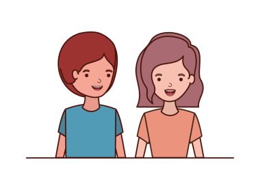 Genç çift avatar karakter