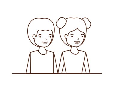 Genç çift avatar karakter