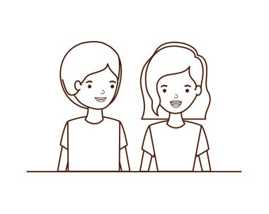 Genç çift avatar karakter