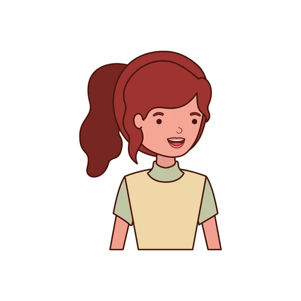 Young woman avatar character — Stock Vector