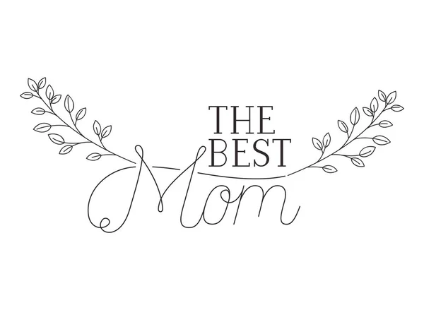 Mama najlepsze etykieta ikona na białym tle — Wektor stockowy