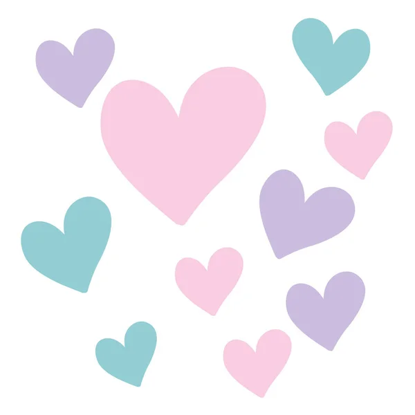Coeur motif fond isolé icône — Image vectorielle