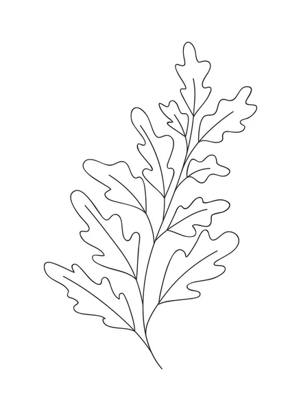 Branche avec feuilles icône isolée — Image vectorielle