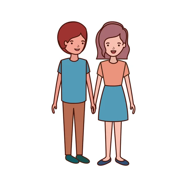 Νεαρό ζευγάρι avatar χαρακτήρων — Διανυσματικό Αρχείο