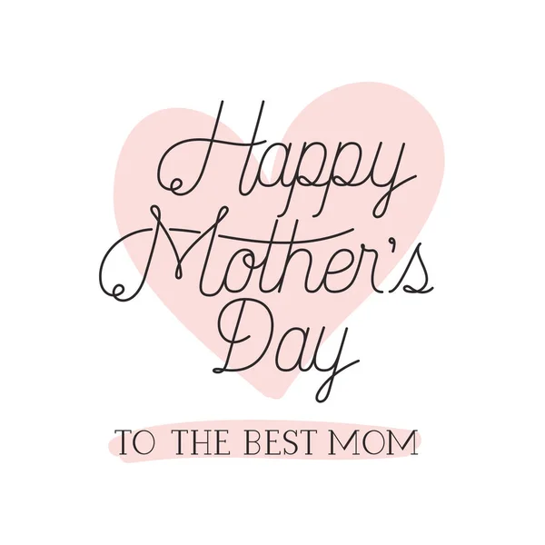 Happy mothers day label pictogram — Stockvector