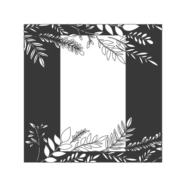 çerçeve ile çiçekler ve yapraklar simgesi