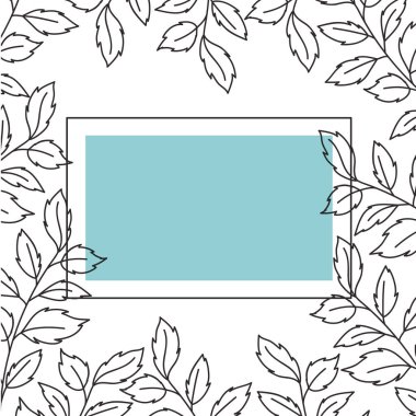 çerçeve çiçek izole simgesiyle