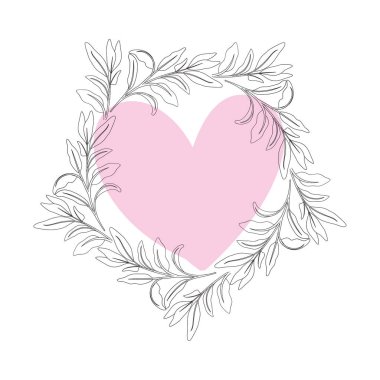 Garland kalp çiçekler izole simgesiyle