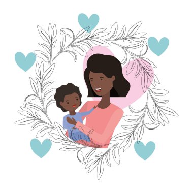 Bebek avatar karakter kadınla