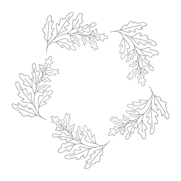Guirnalda con flores y hojas icono aislado — Vector de stock