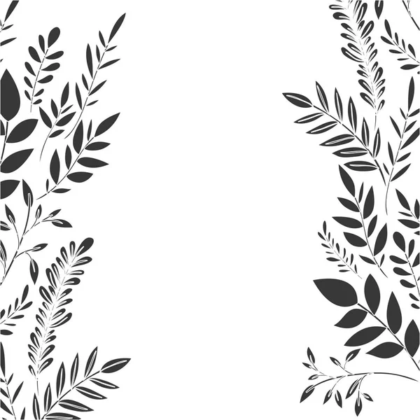 Πλαίσιο με λουλούδια και φύλλα το εικονίδιο — Διανυσματικό Αρχείο