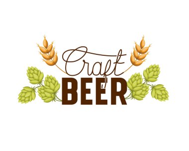 zanaat bira etiket izole simgesi