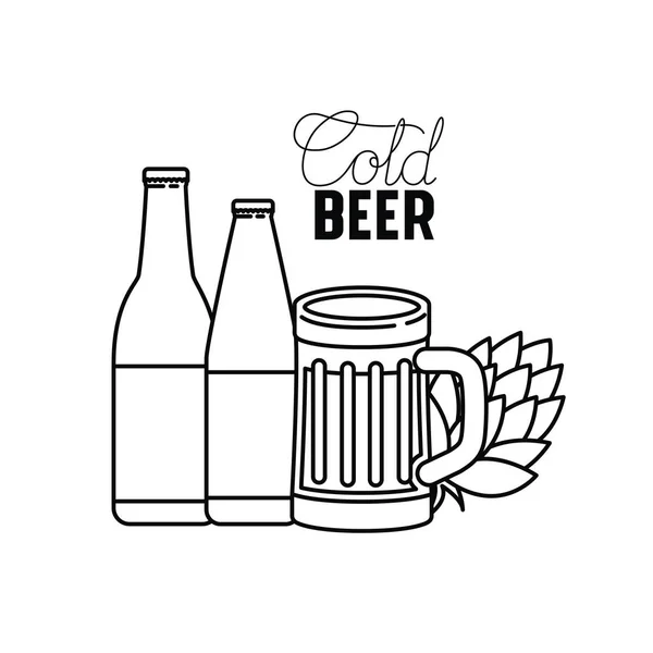 Иконка холодного пива — стоковый вектор