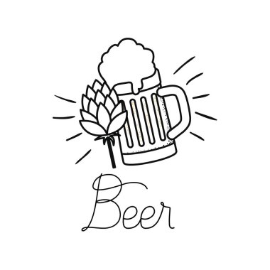 köpük ve süper izole simgesi olan bira