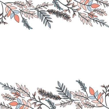 çerçeve ile çiçekler ve yapraklar simgesi