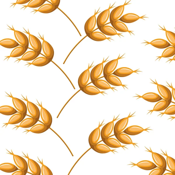 Desen buğday izole simgesi bırakır — Stok Vektör