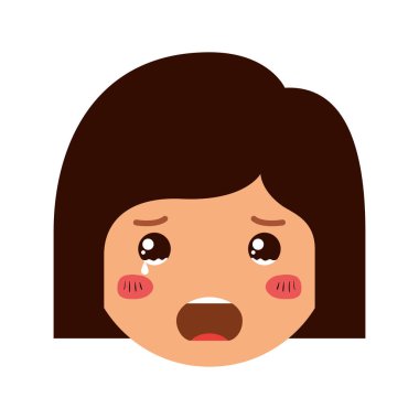 kedi karikatür kadın kafa Kawaii karakter