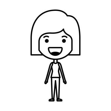 çizgi film kadın mutlu karakter