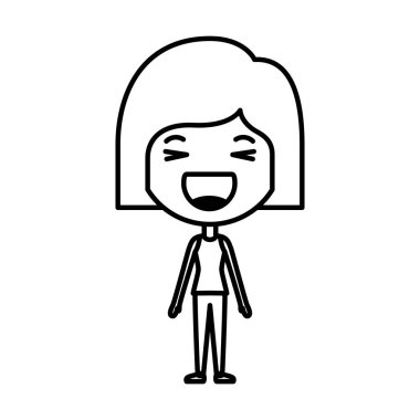 çizgi film kadın mutlu karakter