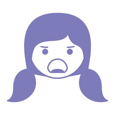 kafa karikatür kadın kız öfkeli