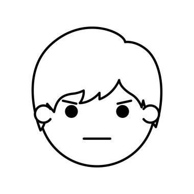 adam baş karikatür karakter kızgın