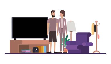 oturma odası avatarlar karakter çift