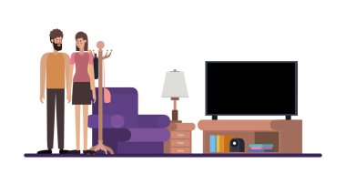 oturma odası avatarlar karakter çift