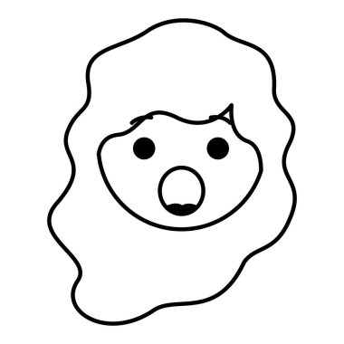 kafa karikatür kadın karakter sürpriz