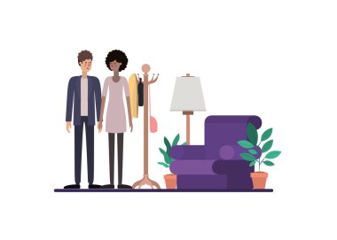 oturma odası avatarlar karakter çift