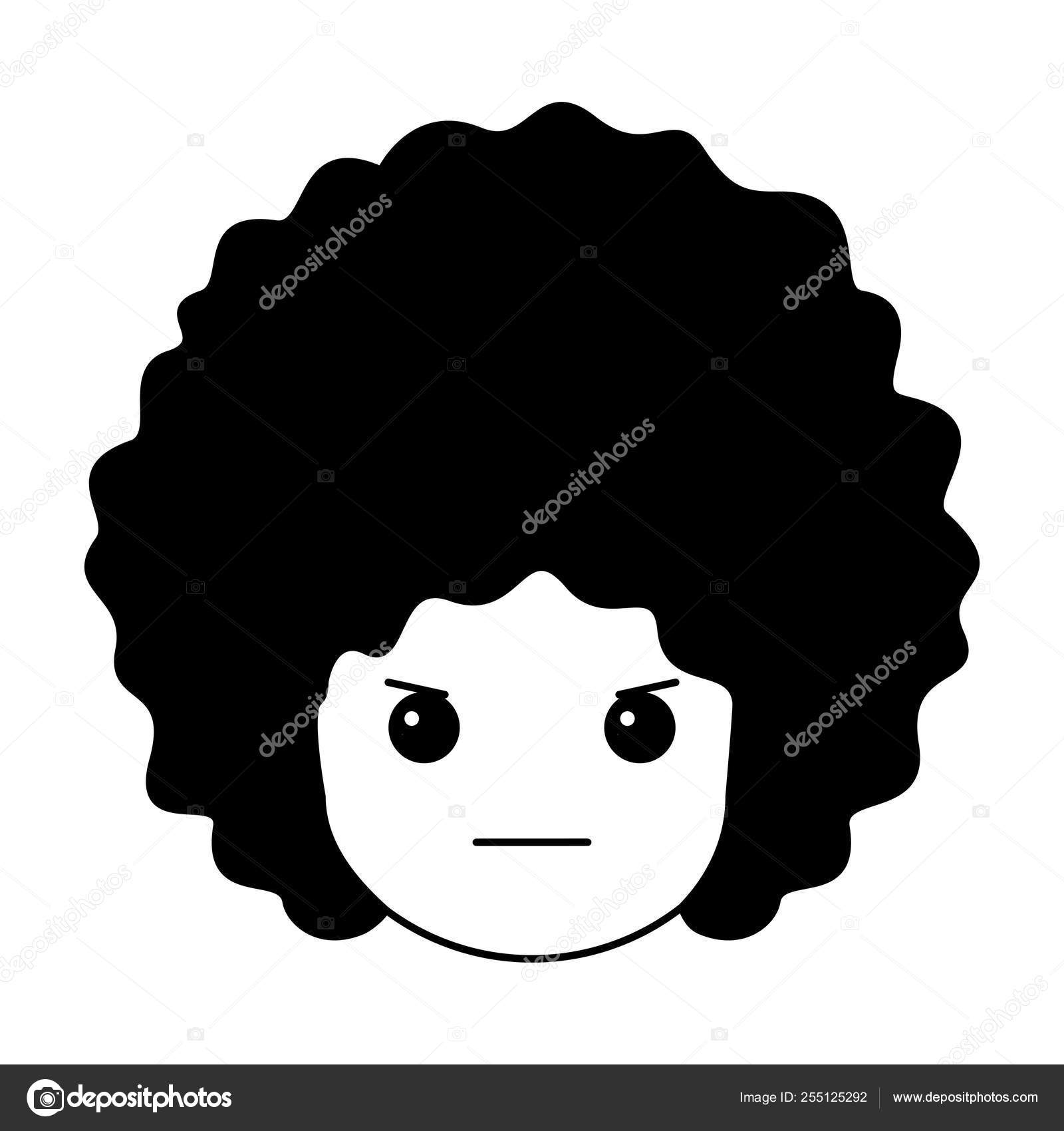 Personnage De Dessin Animé Triste Homme Tête Kawaii Image