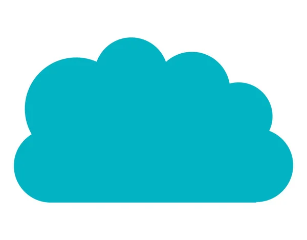 Silhouette nuage icône isolée — Image vectorielle