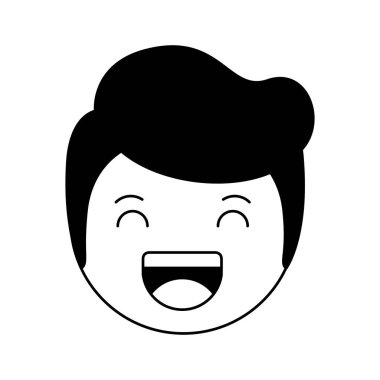 adam kafa karikatür mutlu karakter