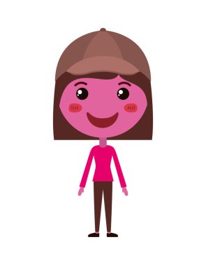 çizgi film kadın mutlu karakter