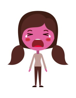 kedi karikatür kadın Kawaii karakter