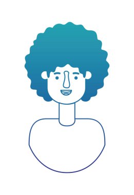 afro avatar karakter ile genç adam