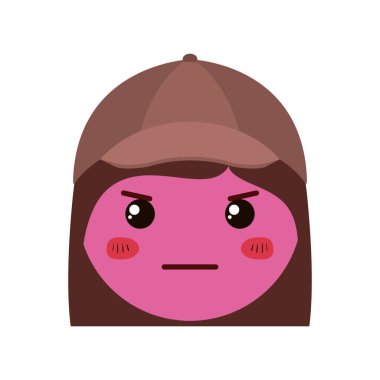 kafa karikatür kadın kız öfkeli