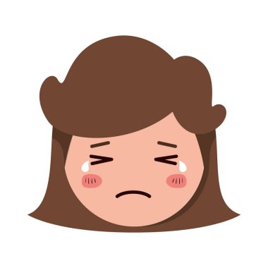 kedi karikatür kadın kafa Kawaii karakter