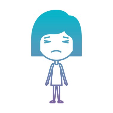 karikatür kadın öfkeli Kawaii karakter