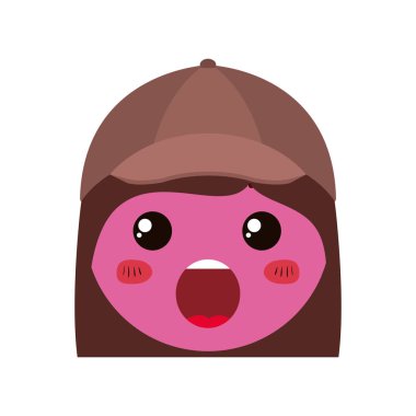 kafa karikatür kadın karakter sürpriz