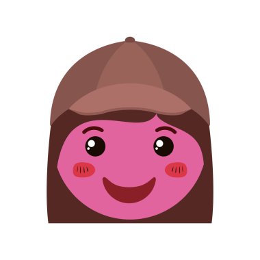 kafa karikatür kadın karakter mutlu