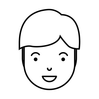 genç adam baş avatar karakter