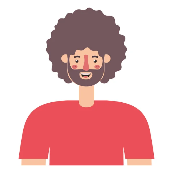 Fiatal férfi afro avatar karakter — Stock Vector