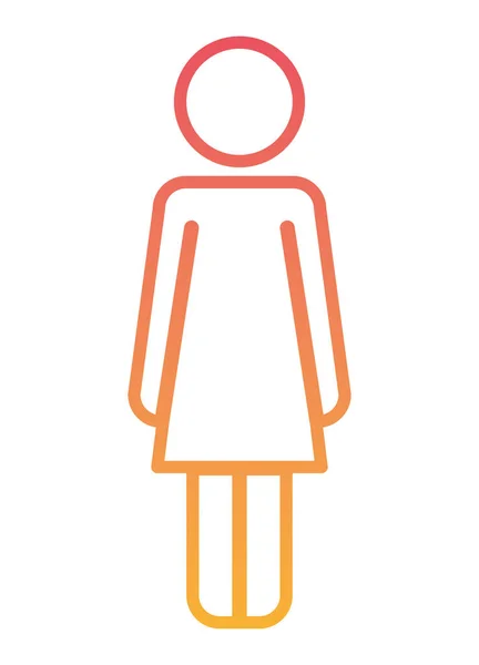 Figura feminina silhueta humana —  Vetores de Stock